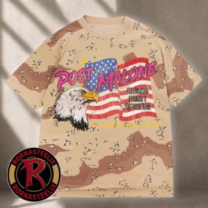 Post Malone Desert Camo Big Ass Stadium Tour Graphic T-Shirt