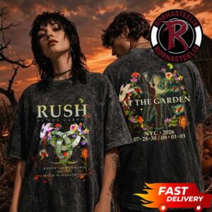 Rush Band At The Garden Exclusive Tee Fifty Something 2026 At Madison Square Garden On July 28 30 And August 1 3 2026 Washed T Shirt
