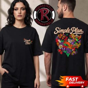 Simple Plan Bigger Than You Think Tour 2026 The Sequel Exclusive Tee Flowers Hearts Unisex T Shirt Two Sided