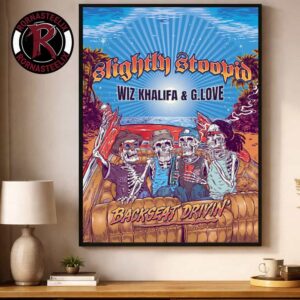 Slightly Stoopid Wiz Khalifa & G Love New Single Cover Backseat Drivin Out July 17 2026 Poster Decor Canvas