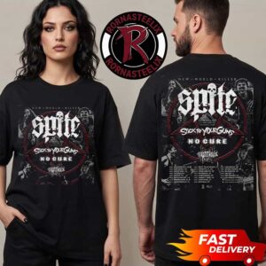 Spite The New World Killer US Fall Tour 2026 Schedule Tour Dates Spite x Stick To Your Guns x No Cure x Vomit Forth Unisex T Shirt Two Sided