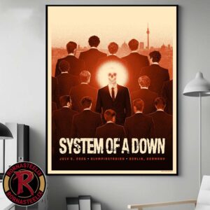 System Of A Down Live At Olympiastadion Berlin Germany Poster July 8 2026 Red Edition Poster
