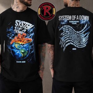 System Of A Down Stockholm Sweden 2026 European Tour Event Shop Two Side T-Shirt