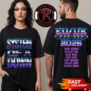 System Of A Down UK EU Tour 2026 Merch Tee Schedule Tour Dates Unisex T Shirt Two Sided