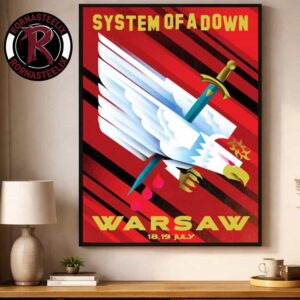 System Of A Down Warsaw 2026 Event Poster At PGE Narodowy On July 18 19 2026 Poster Decor Canvas