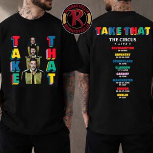Take That The Circus Live 2026 Photo Dates Black T-Shirt Official Merchandise