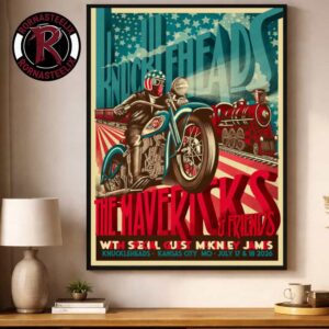 The Mavericks And Friend Knuckleheads KC Venue Poster At Kansas City MO On July 17 & 18 2026 Poster Decor Canvas