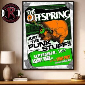 The Offspring New Jersey 2026 Venue Poster At Stone Pony Asbury Park NJ On September 18 2026 Just The Punk Stuff Poster Decor Canvas