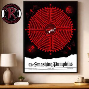 The Smashing Pumpkins 2026 Official Lollapalooza After Party Poster At Riviera Theatre On July 29 2026 Chicago IL Poster Decor Canvas