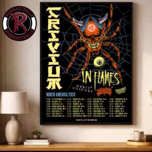 Trivium Band North America 2026 The Crown In The Grave Tour 2026 Schedule Tour Dates Poster Decor Canvas