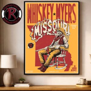 Whiskey Myers Kansas City 2026 Event Poster The Southern Hospitality Tour At Morton Amphitheater On July 30 2026 Poster Decor Canvas