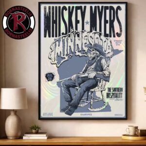 Whiskey Myers Minnesota 2026 Event Poster At Mystic Lake Amphitheater On July 28 2026 The Southern Hospitality Tour 2026 Poster Decor Canvas