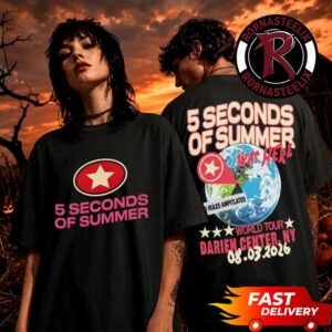 5 Seconds Of Summer New York 2026 Merch Tee Everyone’s a Star World Tour At Darien Lake Amphitheater In Darien Center NY On August 3 2026 Unisex T Shirt Two Sided