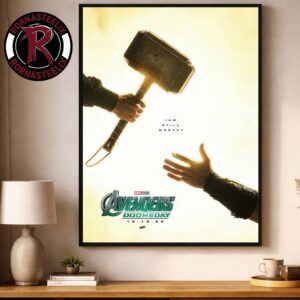 Avengers Doomsday Marvel Studios December 18 2026 Thor I Am Still Worthy Poster Decor Canvas