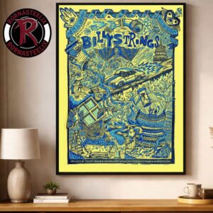 Billy Strings Charleston West Virginia Event Poster 2026 At Charleston Coliseum On August 4 2026 Art By Bobby Rosenstock Poster Decor Canvas