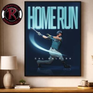 Cal Raleigh Home Run First 3 Homer Game Of Career Poster Decor Canvas