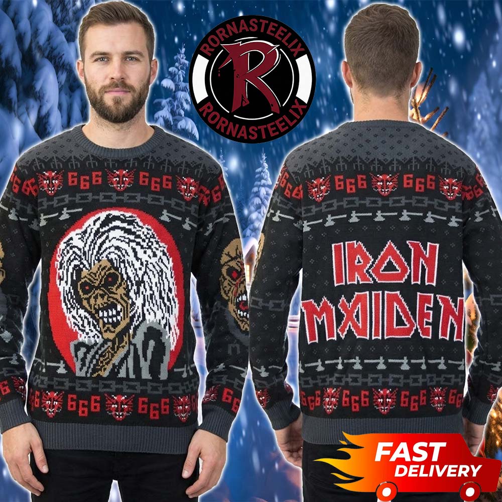 Christmas Gift Iconic Head Demon 666 Iron Maiden Ugly Sweater Christmas Gift Iconic Head Demon 666 Iron Maiden Ugly Sweater