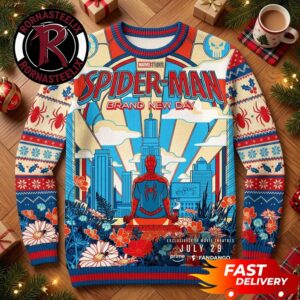 Christmas Gift Spider Man Brand New Day 2026 With Floral Spider Icon Spider Man Ugly Sweater