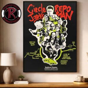 Circle Jerks Repo Man Event Poster At Redford Theatre On August 12 2026 Poster Decor Canvas
