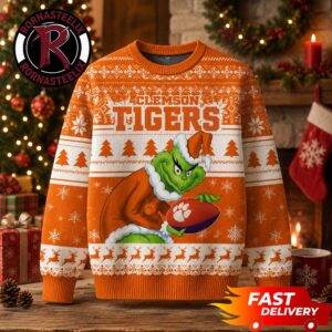 Clemson Tigers Grinch Christmas Gift NCAA Ugly Sweater