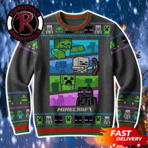 Creeper Skeleton Zombie Slenderman Minecraft Ugly Sweater