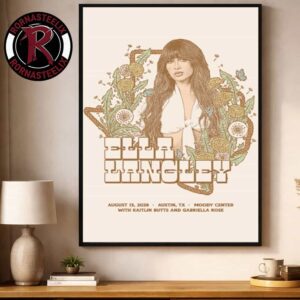 Ella Langley The Dandelion Tour 2026 Austin Texas Venue Poster At Moody Center On August 13 2026 Poster Decor Canvas