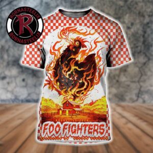 Foo Fighters Nashville TN 2026 Event Poster At Nissan Stadium On August 15 2026 Fire Chicken All Over Print Shirt