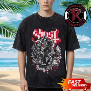 Ghost Band Back To School Merch Tee Paint The Town 2026 Washed T Shirt