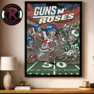 Guns N Roses MetLife Venue Poster At MetLife Stadium On August 12 2026 East Rutherford NJ Poster Decor Canvas