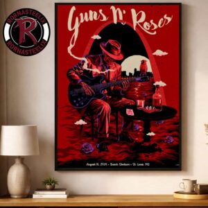 Guns N Roses St Louis MO Event Poster 2026 At Busch Stadium On August 16 2026 Comeback After 9 Years Poster Decor Canvas