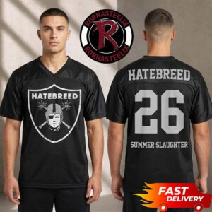 Hatebreed Summer Slaughter Tour 2026 Exclusive Merch On August 20 2026 In ABQ Football Jersey