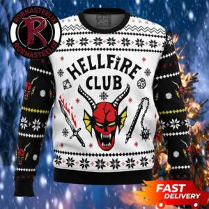Hellfire Club Demon Head Gift Stranger Things Ugly Sweater