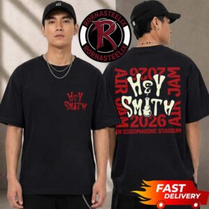 Hey Smith x Air Jam 2026 Red Logo Tee Official In Zozomarine Stadium On November 7 2026 Unisex T Shirt Two Sided