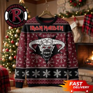 Horned Demon Holiday Gift Heavy Metal Iron Maiden Ugly Sweater