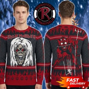 Iron Maiden Bravado Red Demon Metal Band Iron Maiden Ugly Sweater