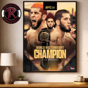 Islam Makhachev UFC 330 World Welterweight Champion 2026 Poster Decor Canvas