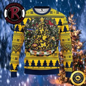 Michigan Wolverines Tree Ball Fan Gift NCAA Ugly Sweater