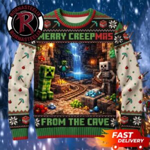 Minecraft Creeper Skeleton Zombie Monsters Merry Creepmas From The Cave Minecraft Ugly Sweater