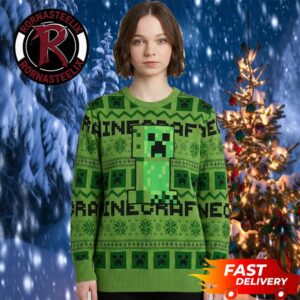 Minecraft Creeper Snow Attack Christmas 2026 Minecraft Ugly Sweater
