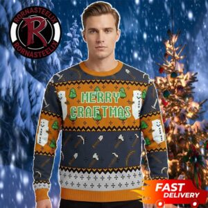 Minecraft Merry Craftmas 2026 Snow Man Minecraft Ugly Sweater