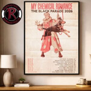My Chemical Romance The Black Parade 2026 Schedule Tour Dates Poster Decor Canvas