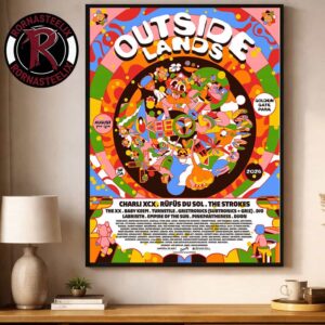 Outside Lands 2026 Event Poster At Golden Gate Park In San Francisco CA On August 7 9 2026 Full Line Up Art By Chris Gallen Poster Decor Canvas