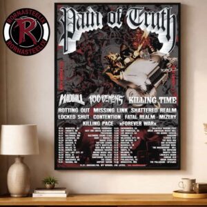 Pain Of Truth North America Fall Tour 2026 Schedule Tour Dates Poster Decor Canvas
