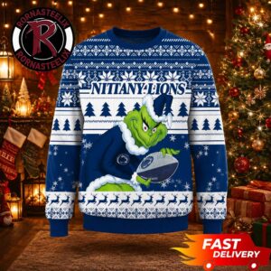 Penn State Nittany Lions Grinch Christmas NCAA Ugly Sweater