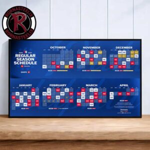 Philadelphia 76ers NBA Official Schedule 2026 27 Season Poster Decor