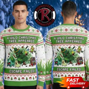 Pokemon Grass Type A Wild Christmas Tree Appeared Escape Failed 2026 Pokemon Ugly Christmas Sweater