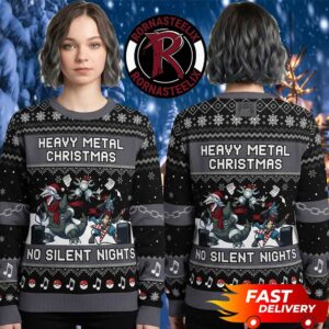 Pokemon Heavy Metal Christmas No Silent Nights Steel Type Pokemon Ugly Christmas Sweater