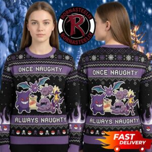 Pokemon Poison Type Once Naughty Always Naughty 2026 Pokemon Ugly Christmas Sweater