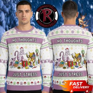 Pokemon Psychic Type No Thoughts Just Stress 2026 Pokemon Ugly Christmas Sweater