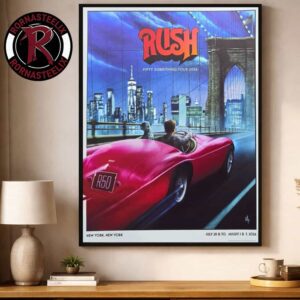 Rush Band Fifty Something Tour 2026 New York City Poster Event On August 1 3 2026 At Madison Square Garden Poster Decor Canvas